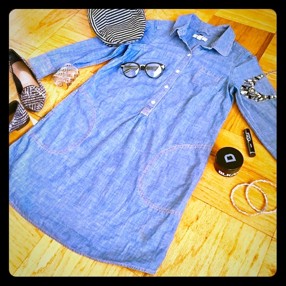 Lands' End Dresses & Skirts - 😍LAND’S END CANVAS BLUE DENIM DRESS SIZE 2 😍